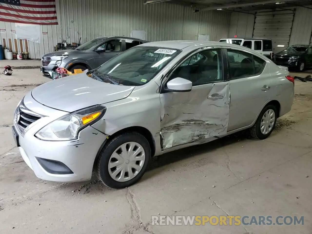 1 Photograph of a damaged car 3N1CN7APXKL878370 NISSAN VERSA 2019