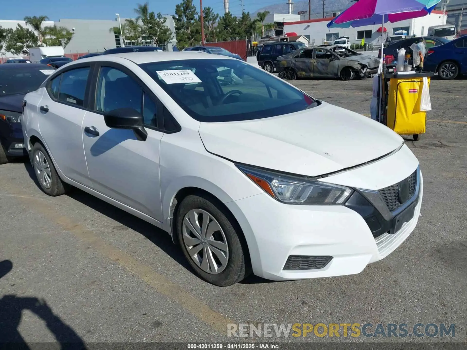 1 Photograph of a damaged car 3N1CN8DV2LL803602 NISSAN VERSA 2020