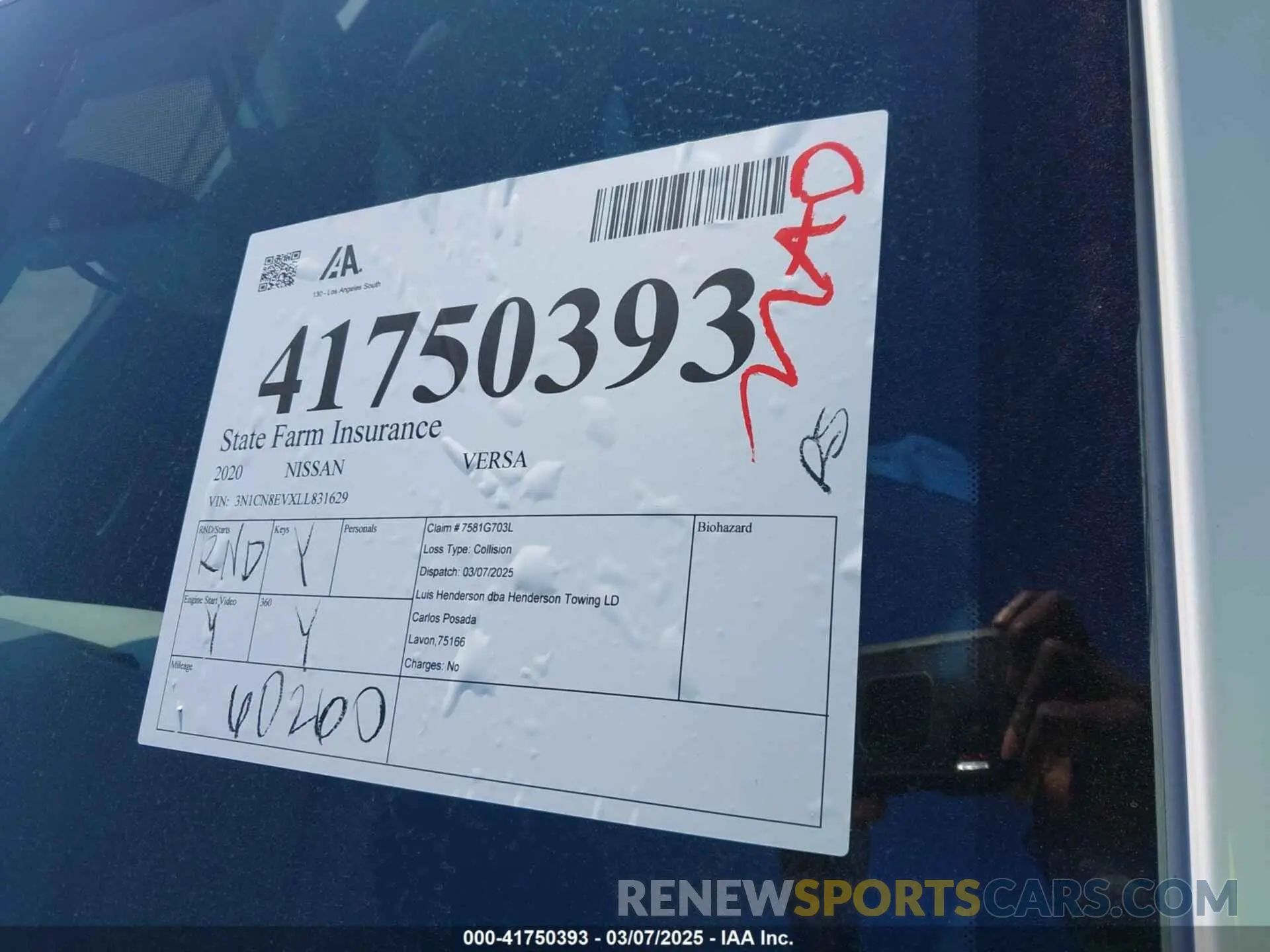 17 Photograph of a damaged car 3N1CN8EVXLL831629 NISSAN VERSA 2020