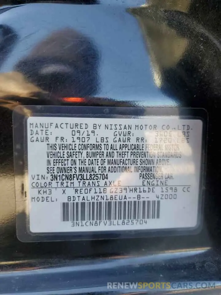 13 Photograph of a damaged car 3N1CN8FV3LL825704 NISSAN VERSA 2020