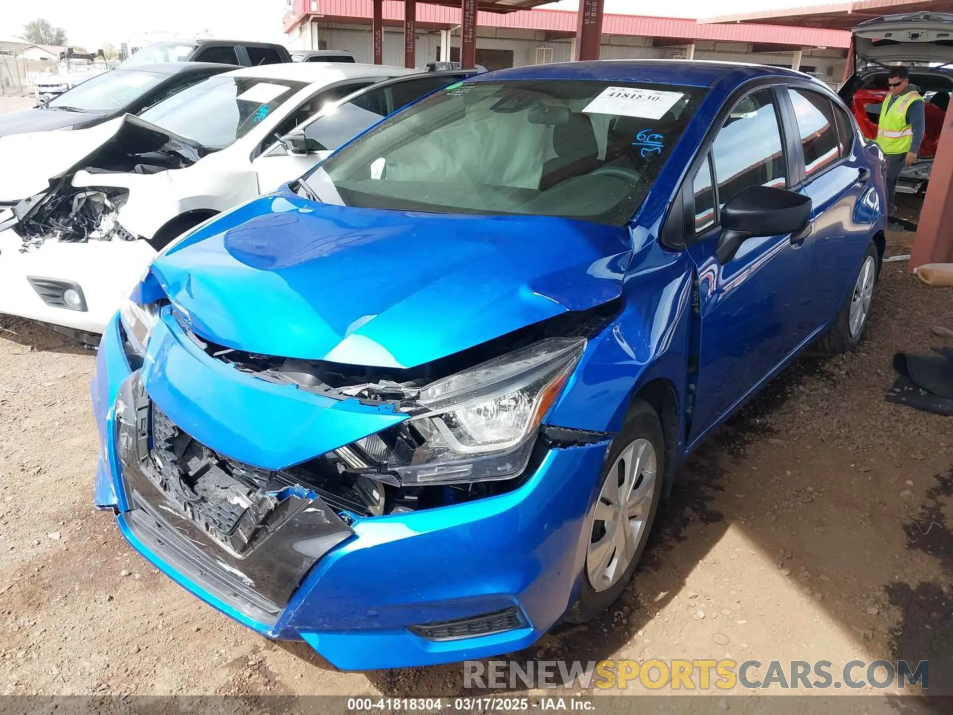 2 Photograph of a damaged car 3N1CN8BV1ML879350 NISSAN VERSA 2021