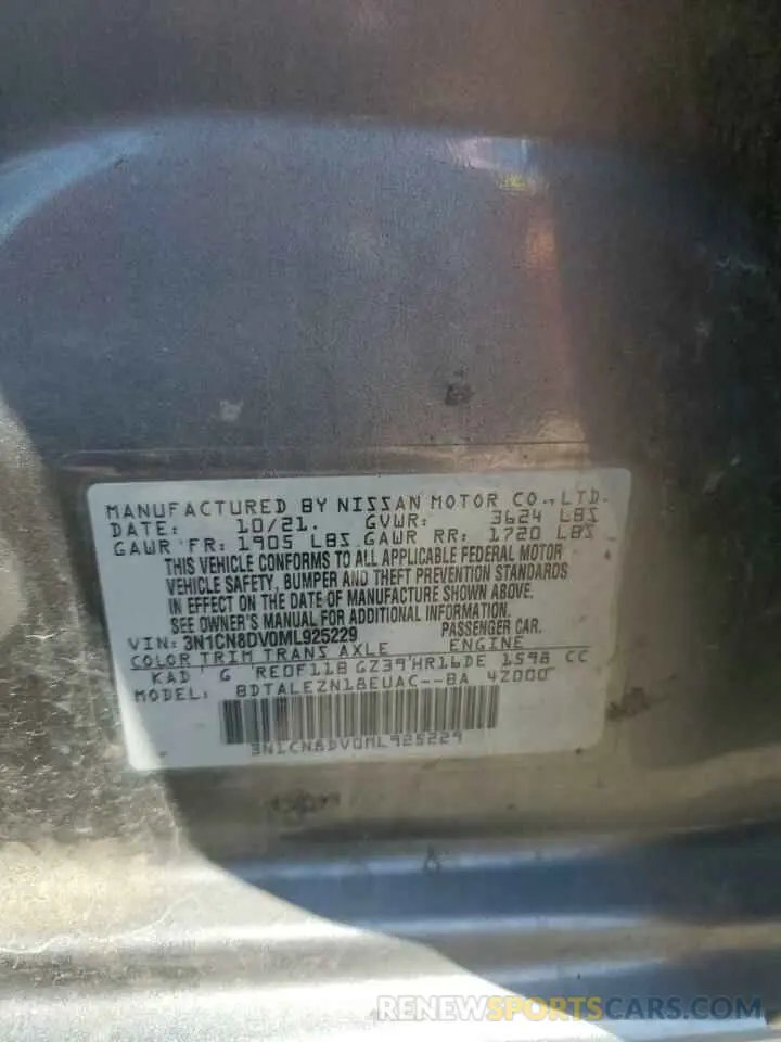 12 Photograph of a damaged car 3N1CN8DV0ML925229 NISSAN VERSA 2021