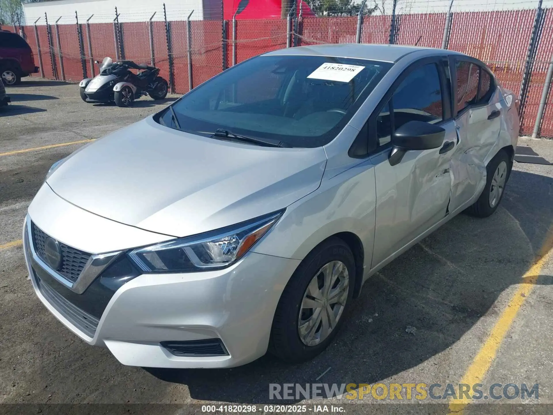 2 Photograph of a damaged car 3N1CN8DV5ML924237 NISSAN VERSA 2021