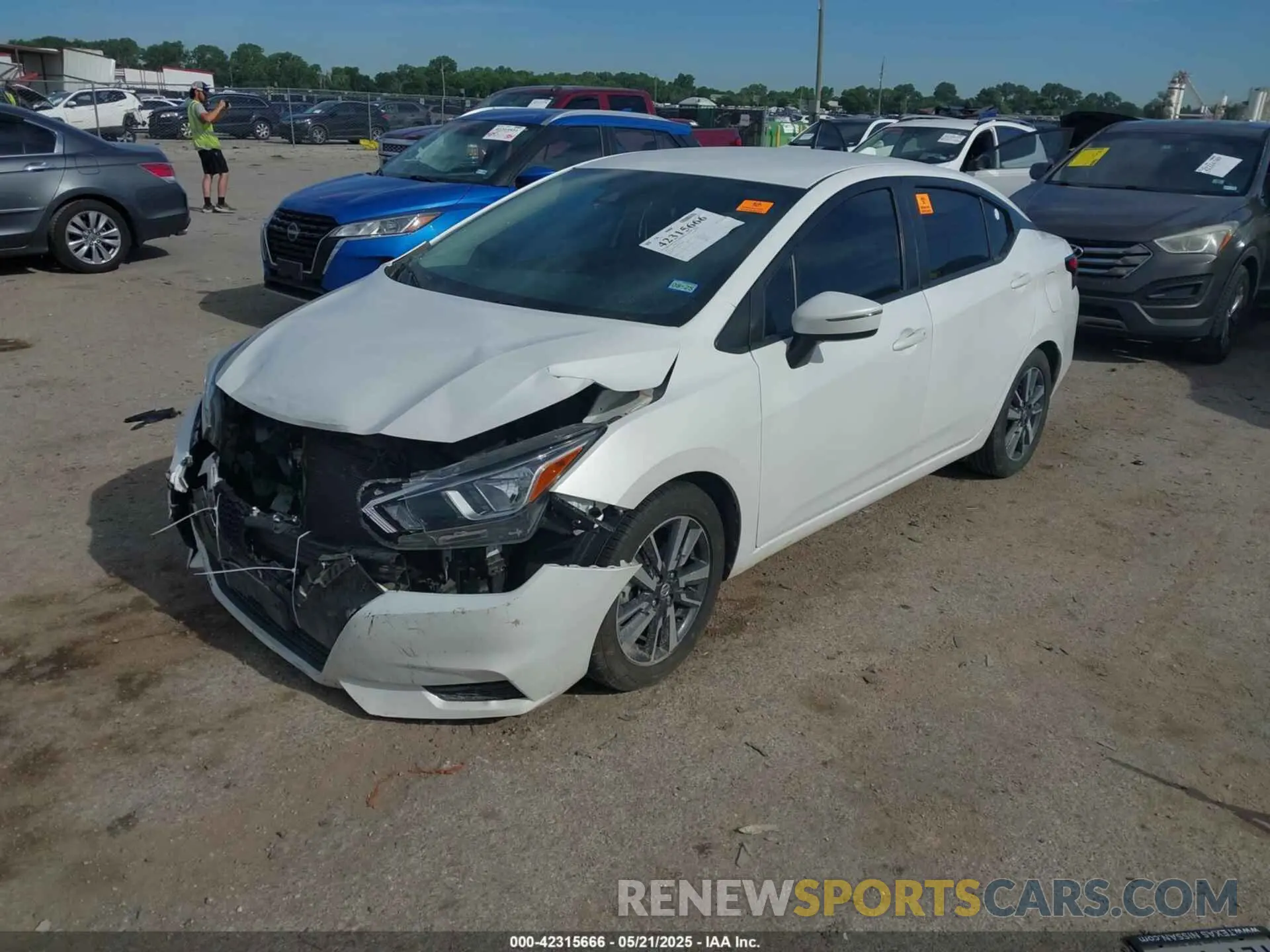 2 Photograph of a damaged car 3N1CN8EV0ML867668 NISSAN VERSA 2021