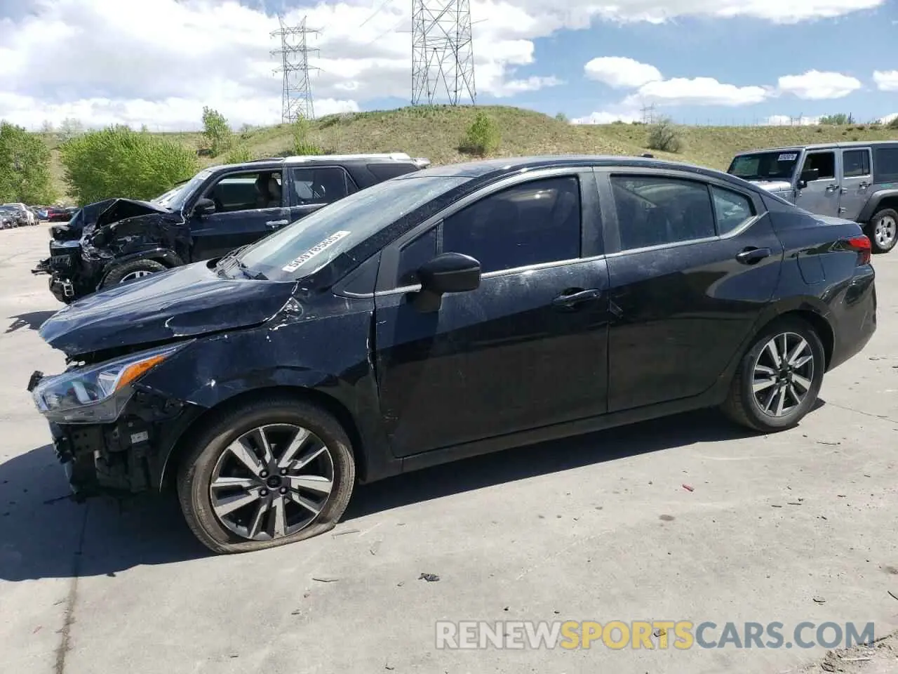 1 Photograph of a damaged car 3N1CN8EV1ML878646 NISSAN VERSA 2021