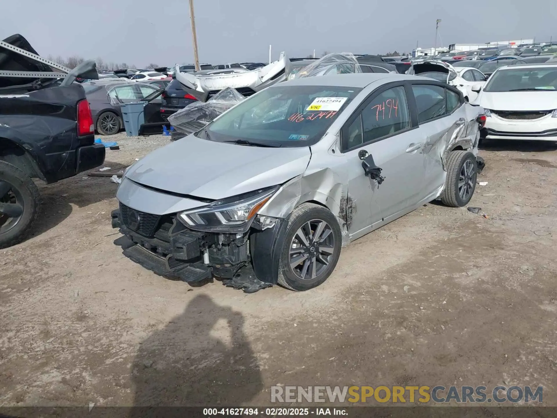 2 Photograph of a damaged car 3N1CN8EV1ML889114 NISSAN VERSA 2021