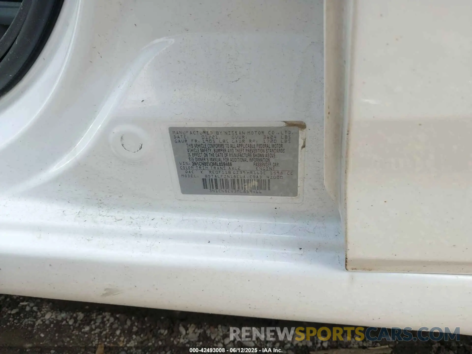 9 Photograph of a damaged car 3N1CN8EV3ML859466 NISSAN VERSA 2021