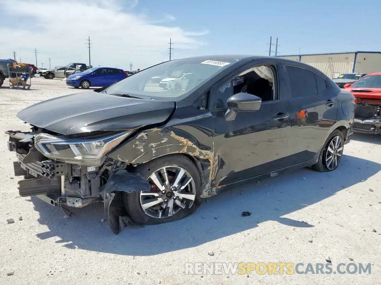 1 Photograph of a damaged car 3N1CN8EV3ML912845 NISSAN VERSA 2021