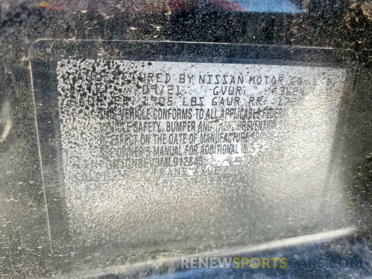 13 Photograph of a damaged car 3N1CN8EV3ML912845 NISSAN VERSA 2021