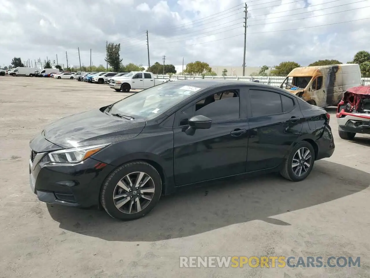 1 Photograph of a damaged car 3N1CN8EV3ML913865 NISSAN VERSA 2021