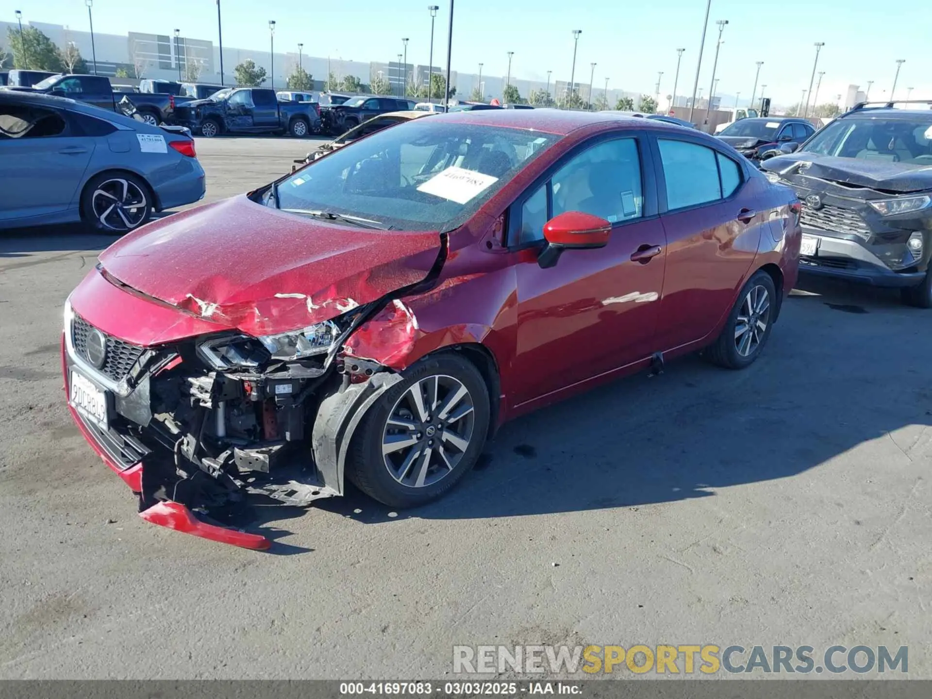 2 Photograph of a damaged car 3N1CN8EV7ML859406 NISSAN VERSA 2021