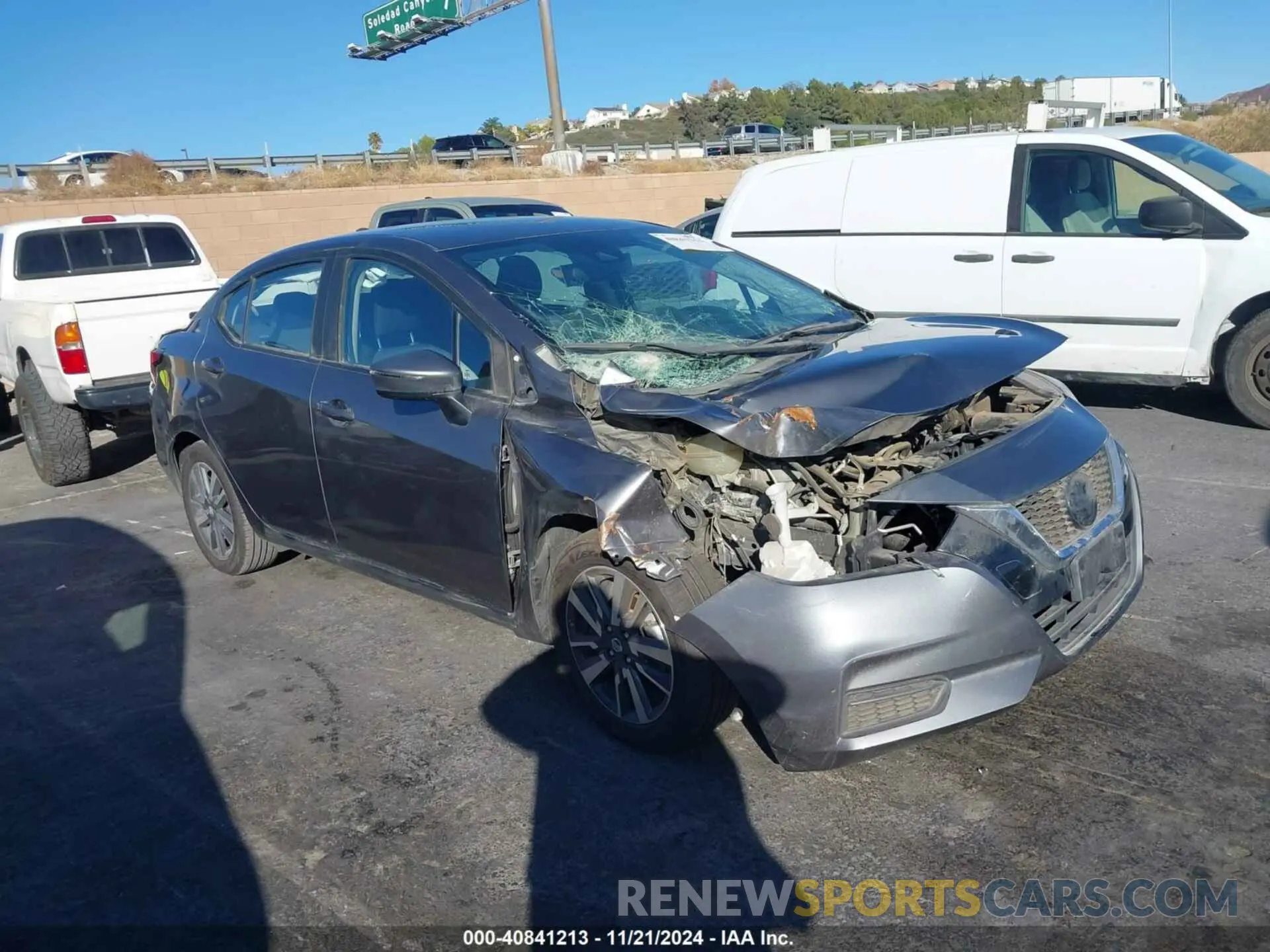 1 Photograph of a damaged car 3N1CN8EVXML861781 NISSAN VERSA 2021