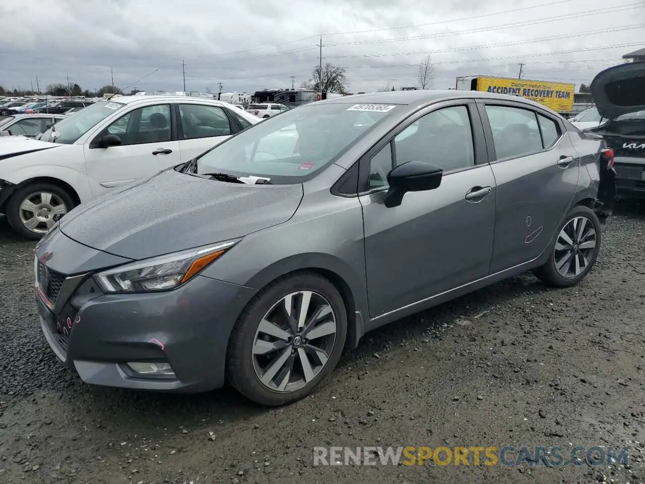 1 Photograph of a damaged car 3N1CN8FV7ML849554 NISSAN VERSA 2021