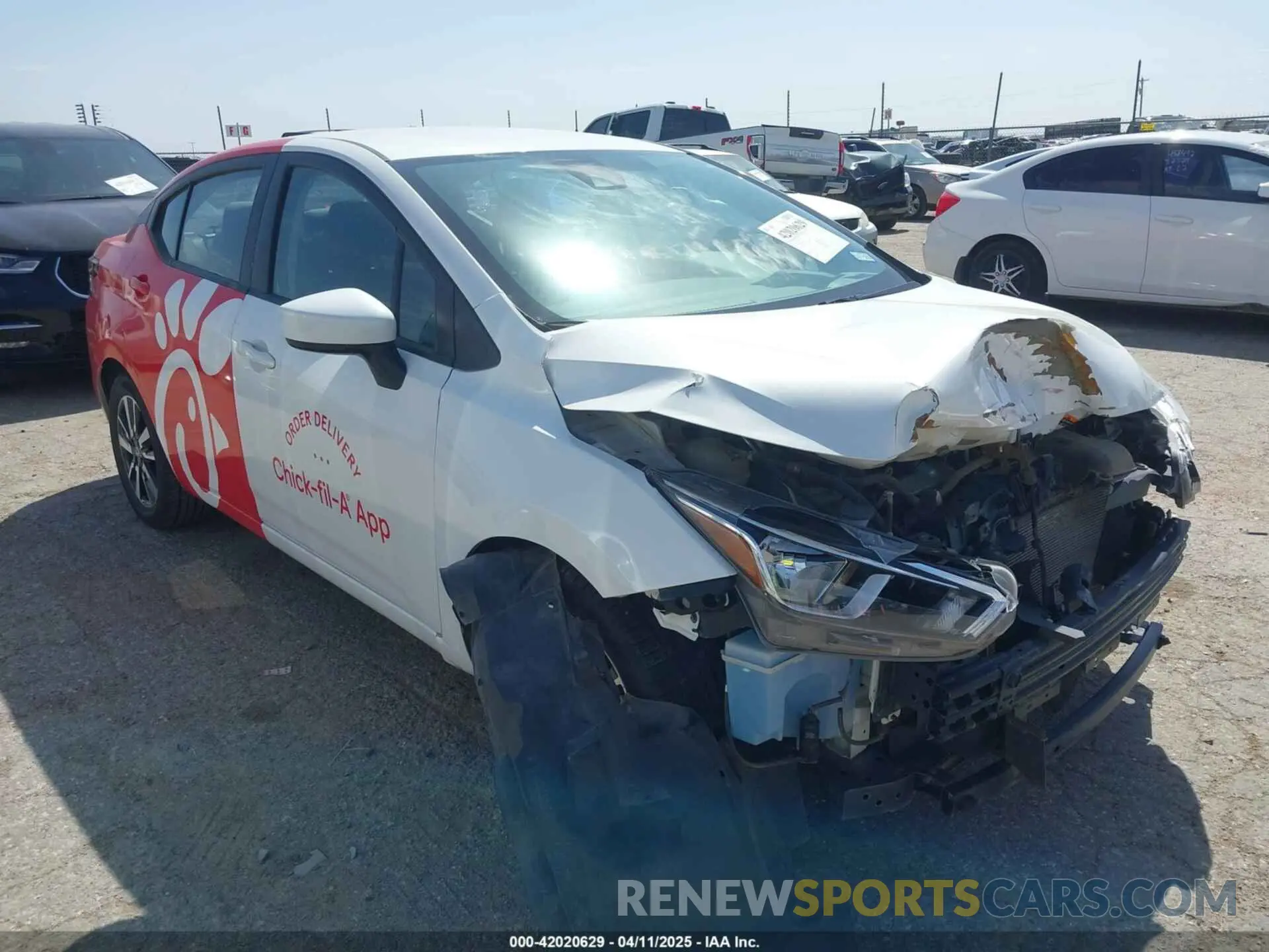 1 Photograph of a damaged car 3N1CN8EV4NL839437 NISSAN VERSA 2022