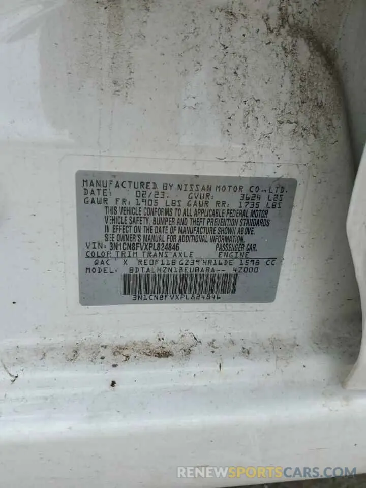 12 Photograph of a damaged car 3N1CN8FVXPL824846 NISSAN VERSA 2023