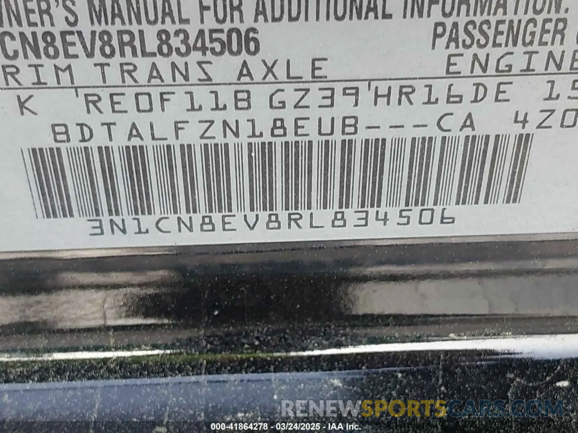 9 Photograph of a damaged car 3N1CN8EV8RL834506 NISSAN VERSA 2024