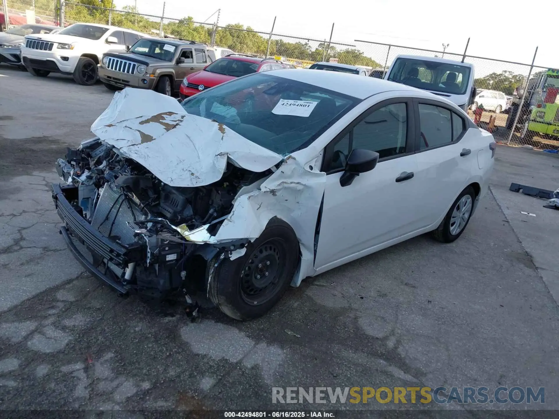 2 Photograph of a damaged car 3N1CN8DV6SL812558 NISSAN VERSA 2025