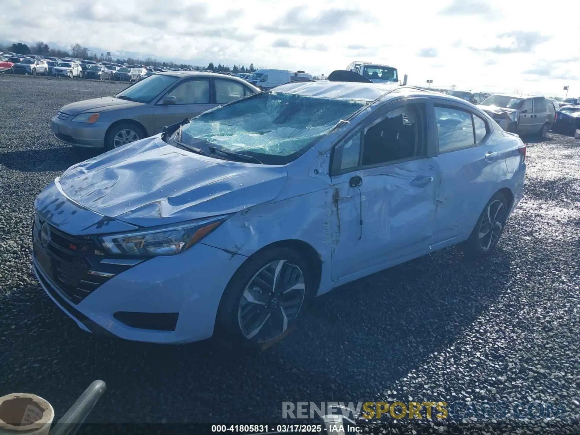 2 Photograph of a damaged car 3N1CN8FV8SL833909 NISSAN VERSA 2025
