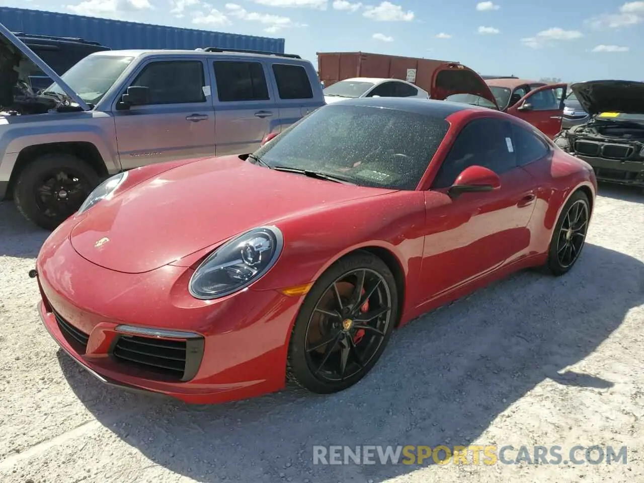 1 Photograph of a damaged car WP0AB2A94KS114811 PORSCHE 911 2019