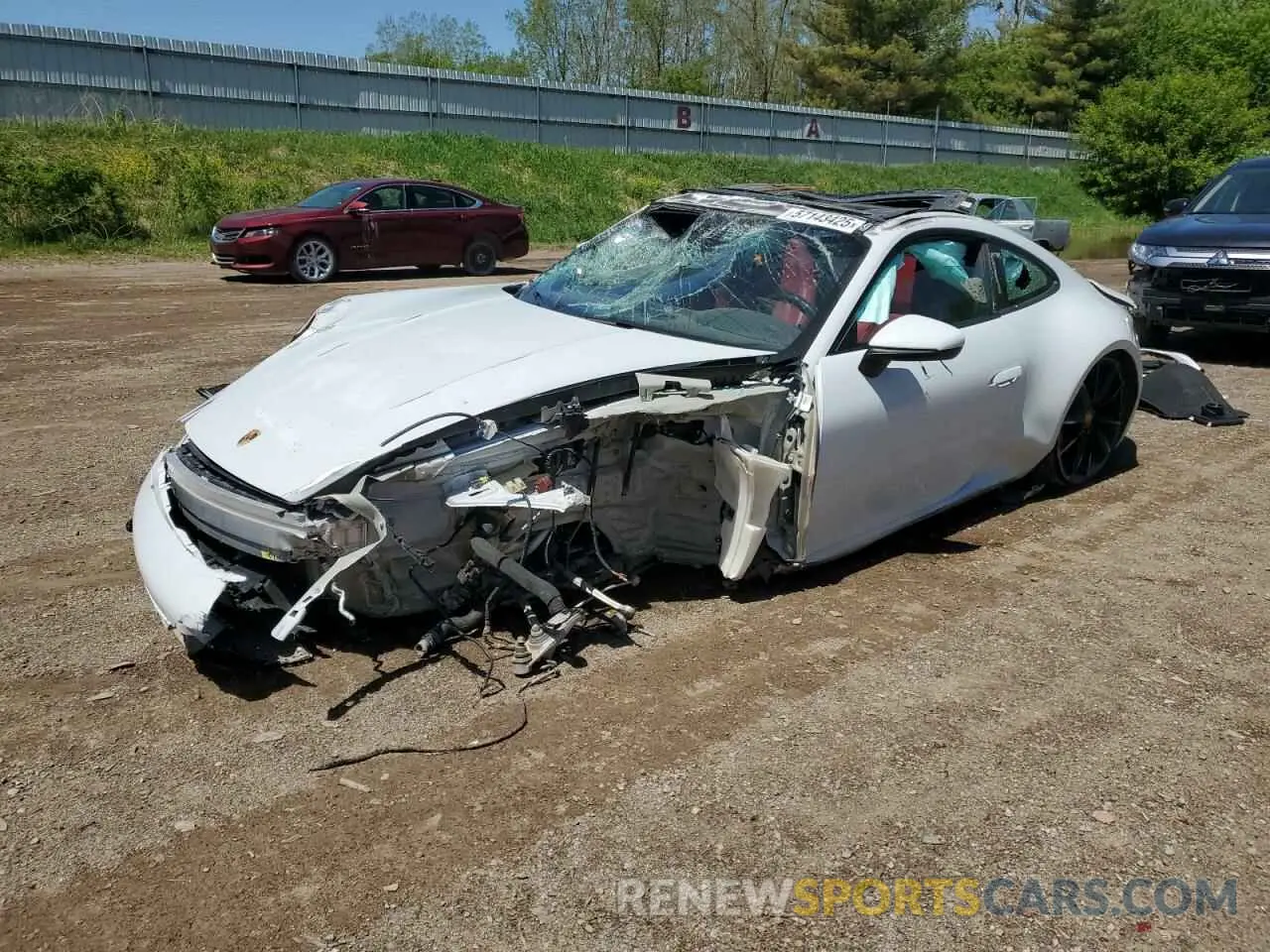 1 Photograph of a damaged car WP0AB2A91LS225947 PORSCHE 911 2020