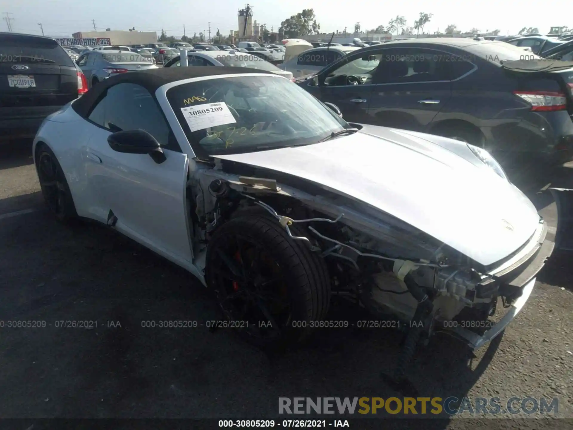 1 Photograph of a damaged car WP0CB2A94LS263696 PORSCHE 911 2020