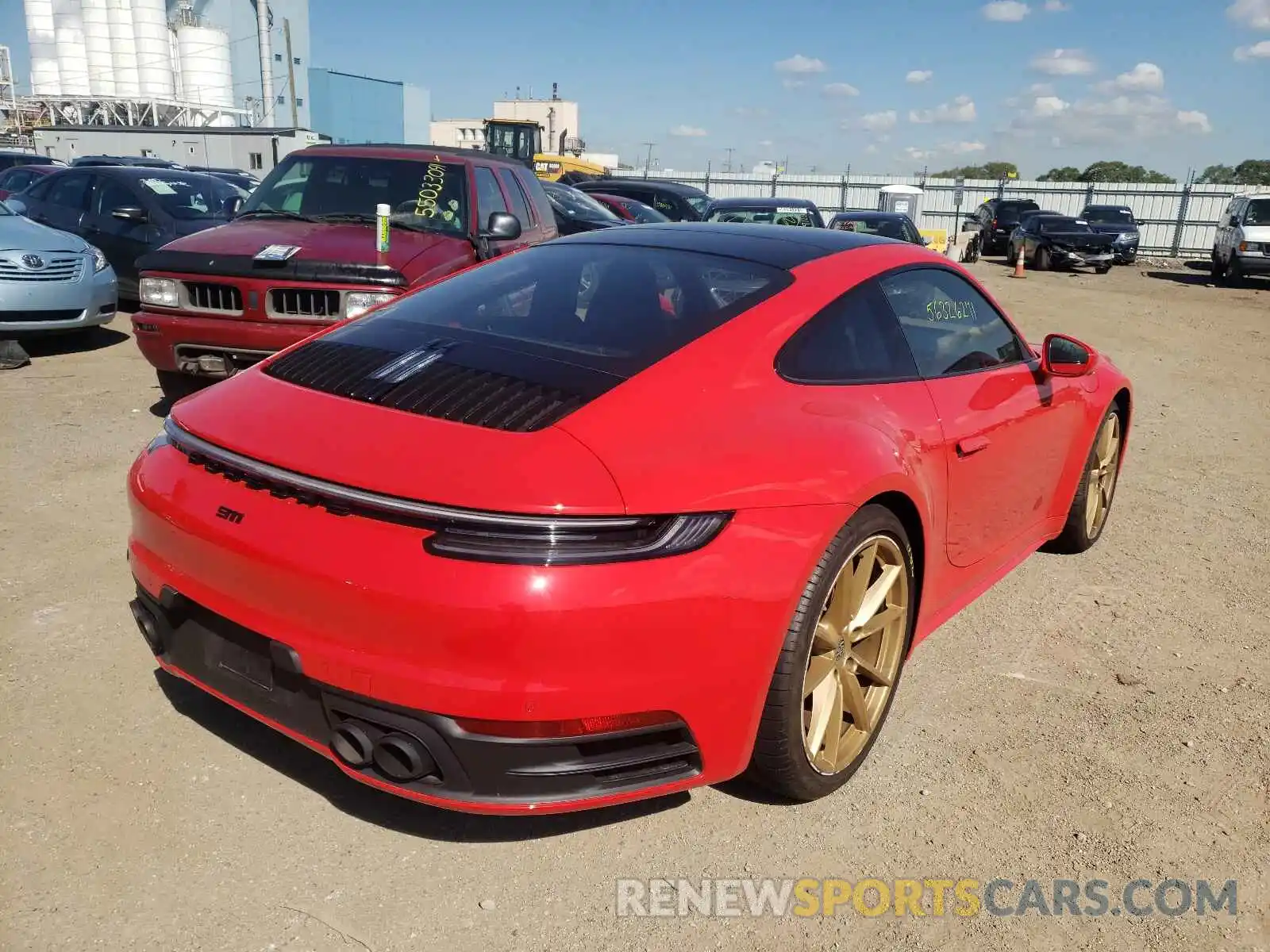 4 Photograph of a damaged car WP0AA2A94MS205180 PORSCHE 911 2021