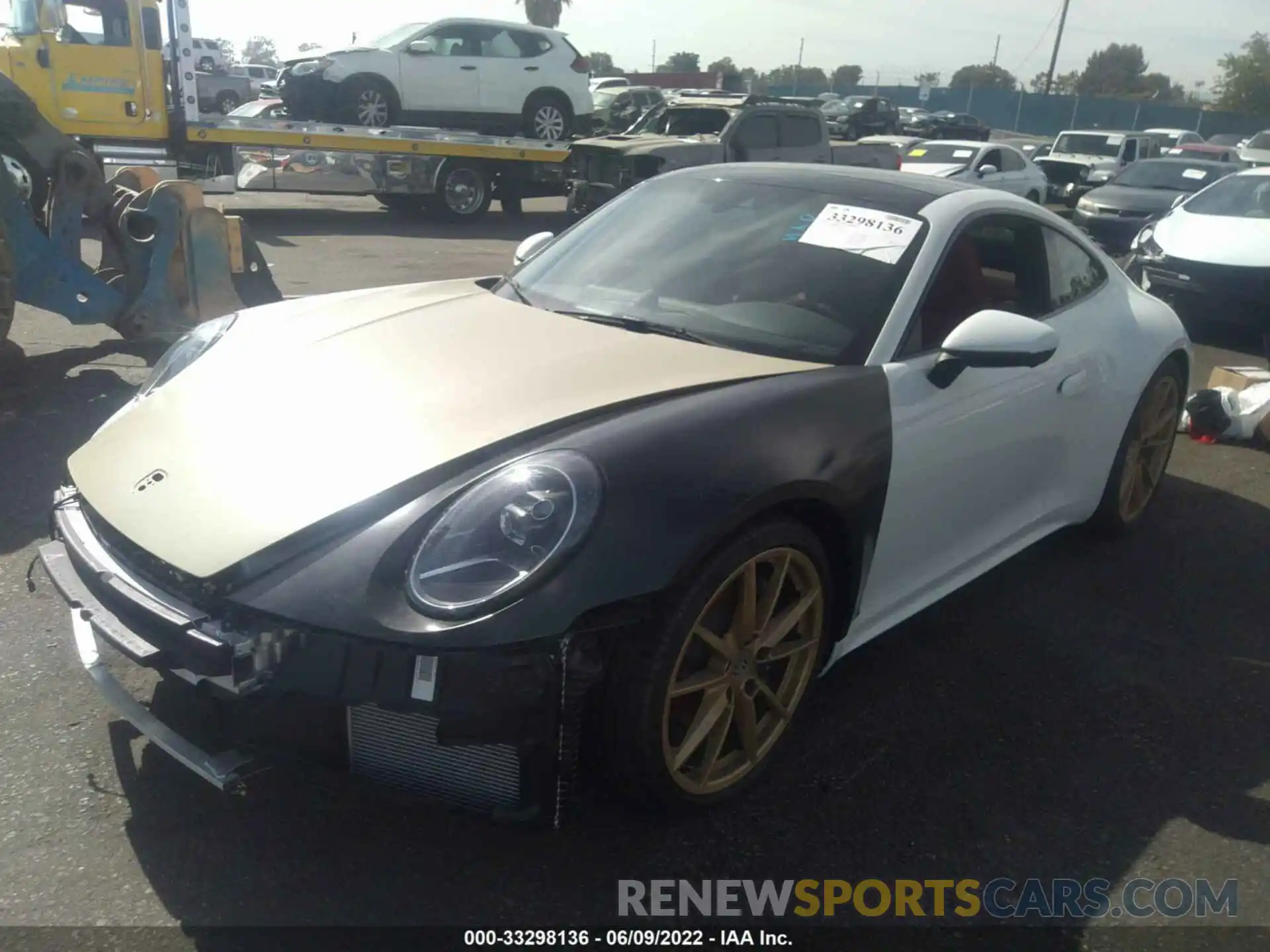 2 Photograph of a damaged car WP0AA2A94MS206698 PORSCHE 911 2021