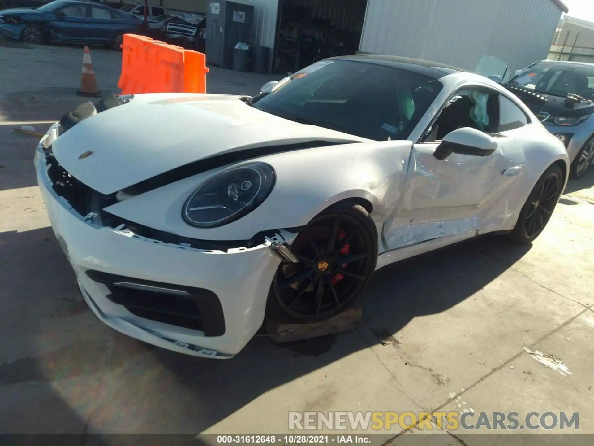 2 Photograph of a damaged car WP0AB2A92MS221908 PORSCHE 911 2021