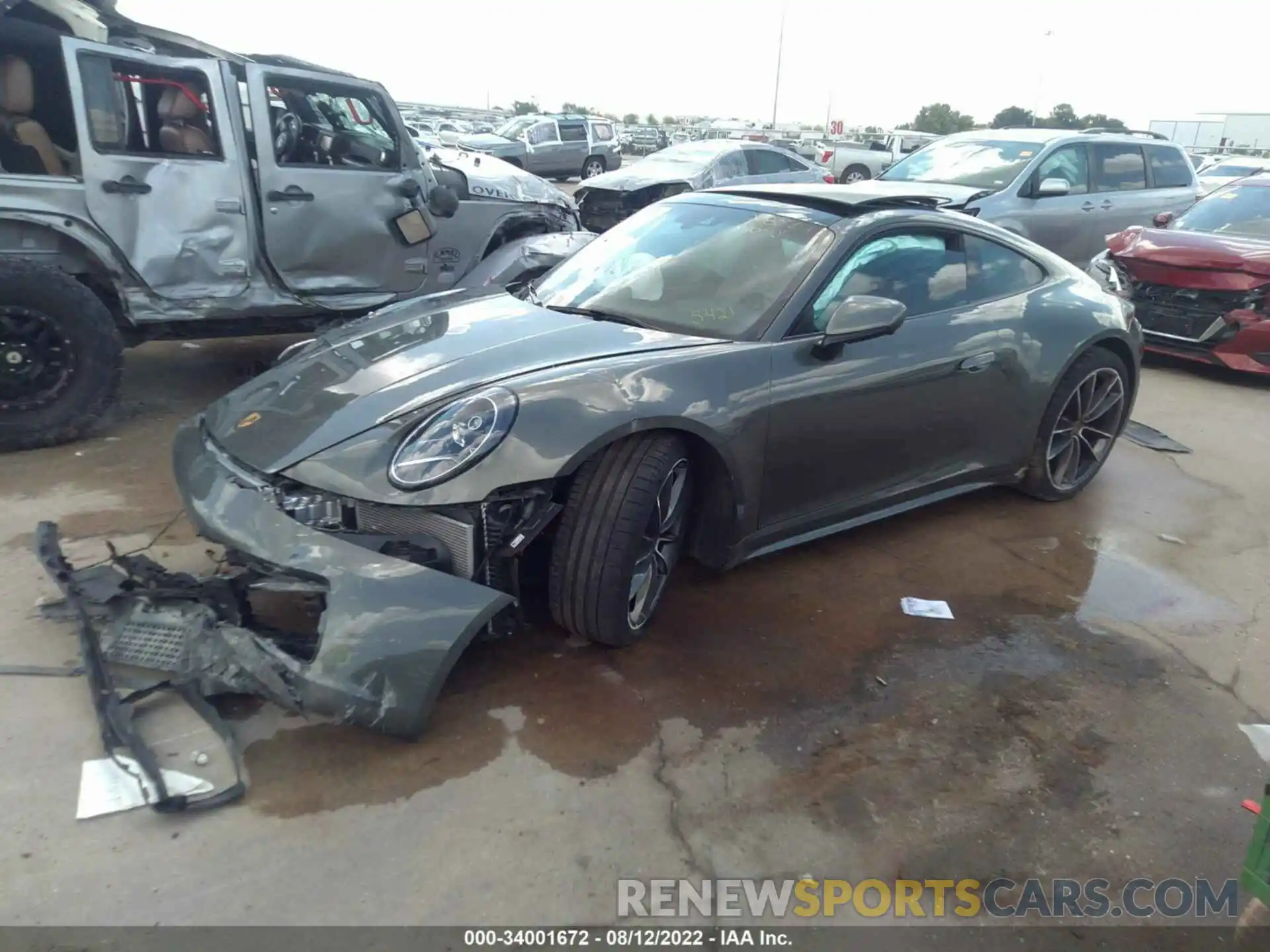 2 Photograph of a damaged car WP0AA2A99NS205421 PORSCHE 911 2022