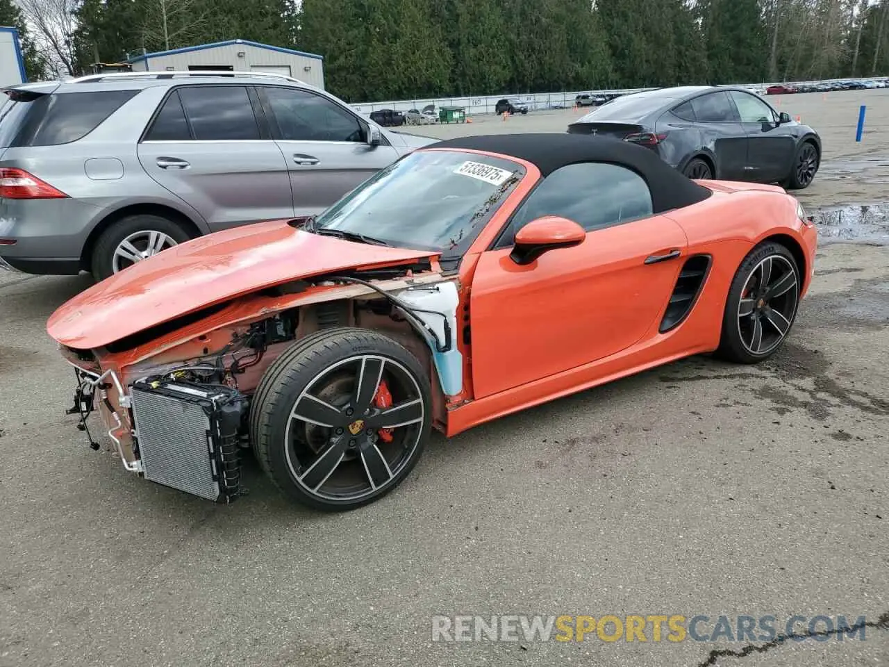 1 Photograph of a damaged car WP0CB2A85NS221192 PORSCHE BOXSTER 2022