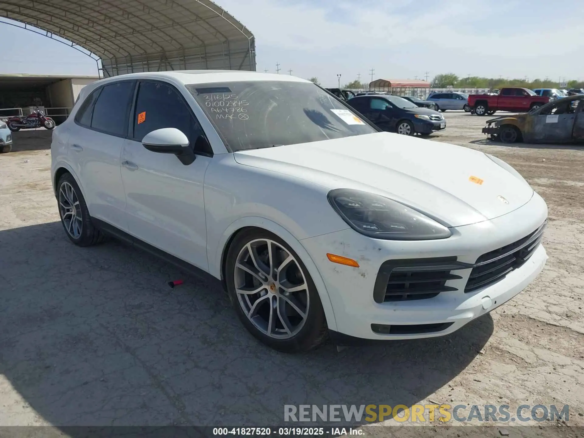 1 Photograph of a damaged car WP1AB2AY7KDA64786 PORSCHE CAYENNE 2019