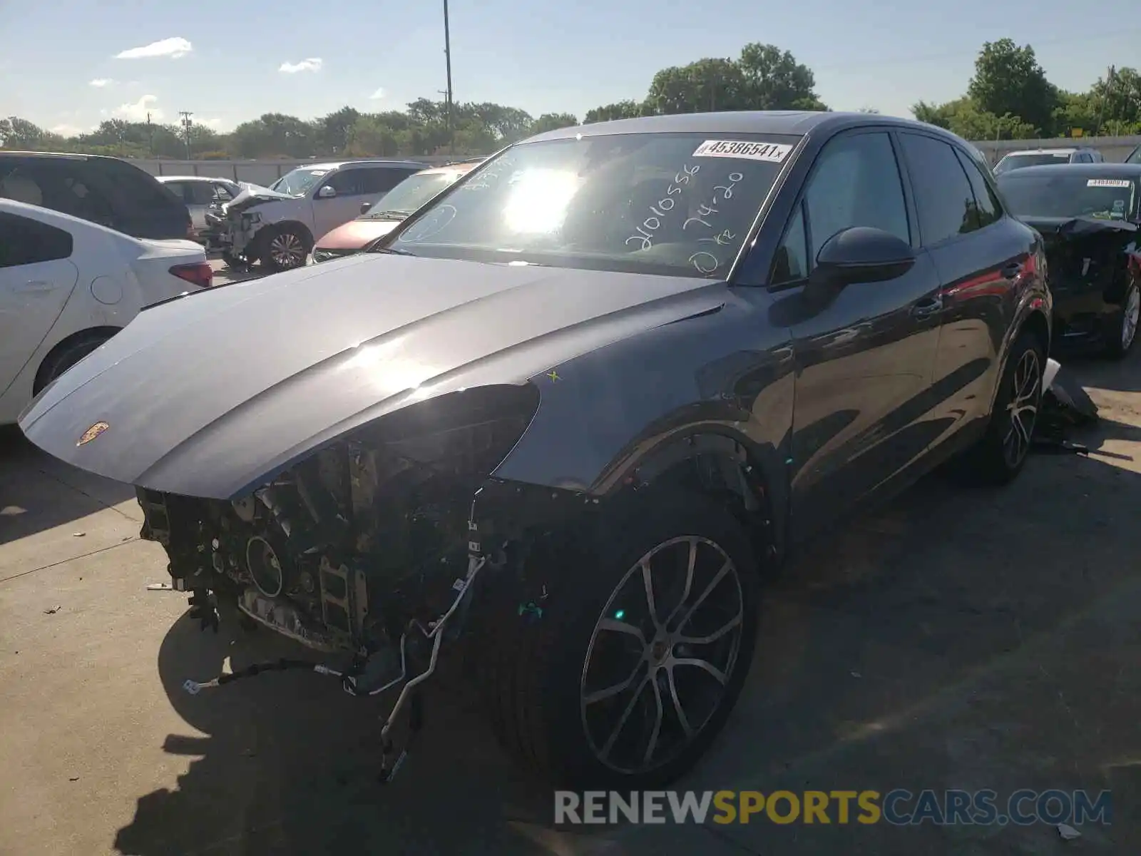 2 Photograph of a damaged car WP1AA2AY6LDA04079 PORSCHE CAYENNE 2020