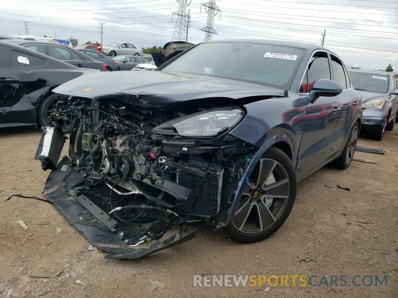 1 Photograph of a damaged car WP1AF2AY6LDA39092 PORSCHE CAYENNE 2020