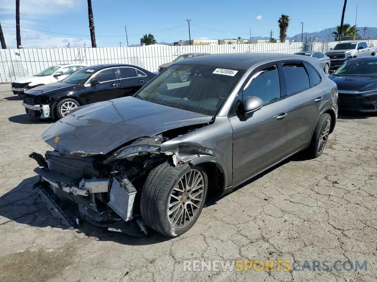 1 Photograph of a damaged car WP1AA2AY9NDA03317 PORSCHE CAYENNE 2022