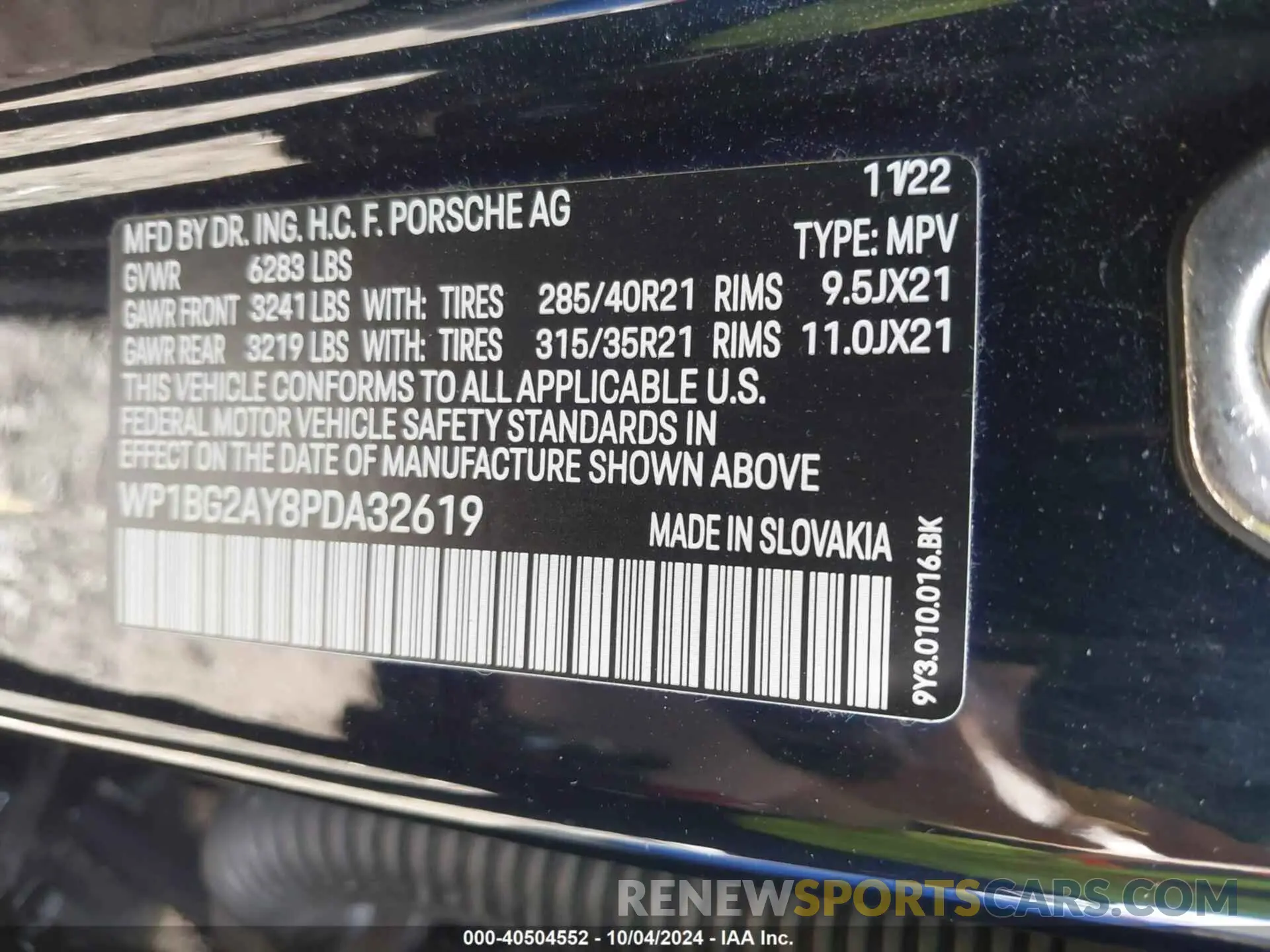 9 Photograph of a damaged car WP1BG2AY8PDA32619 PORSCHE CAYENNE COUPE 2023