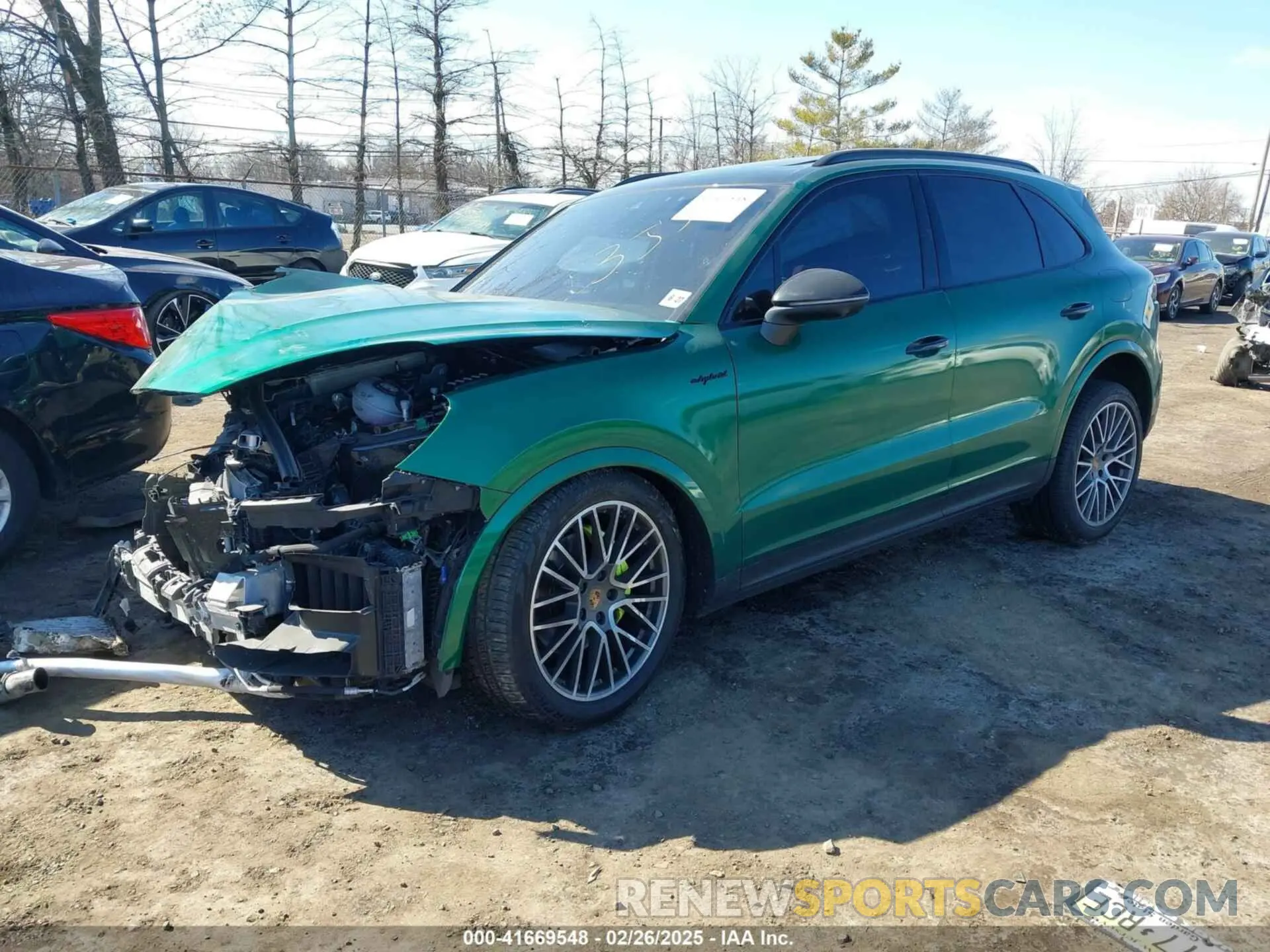 2 Photograph of a damaged car WP1AE2AY7NDA26826 PORSCHE CAYENNE E-HYBRID 2022