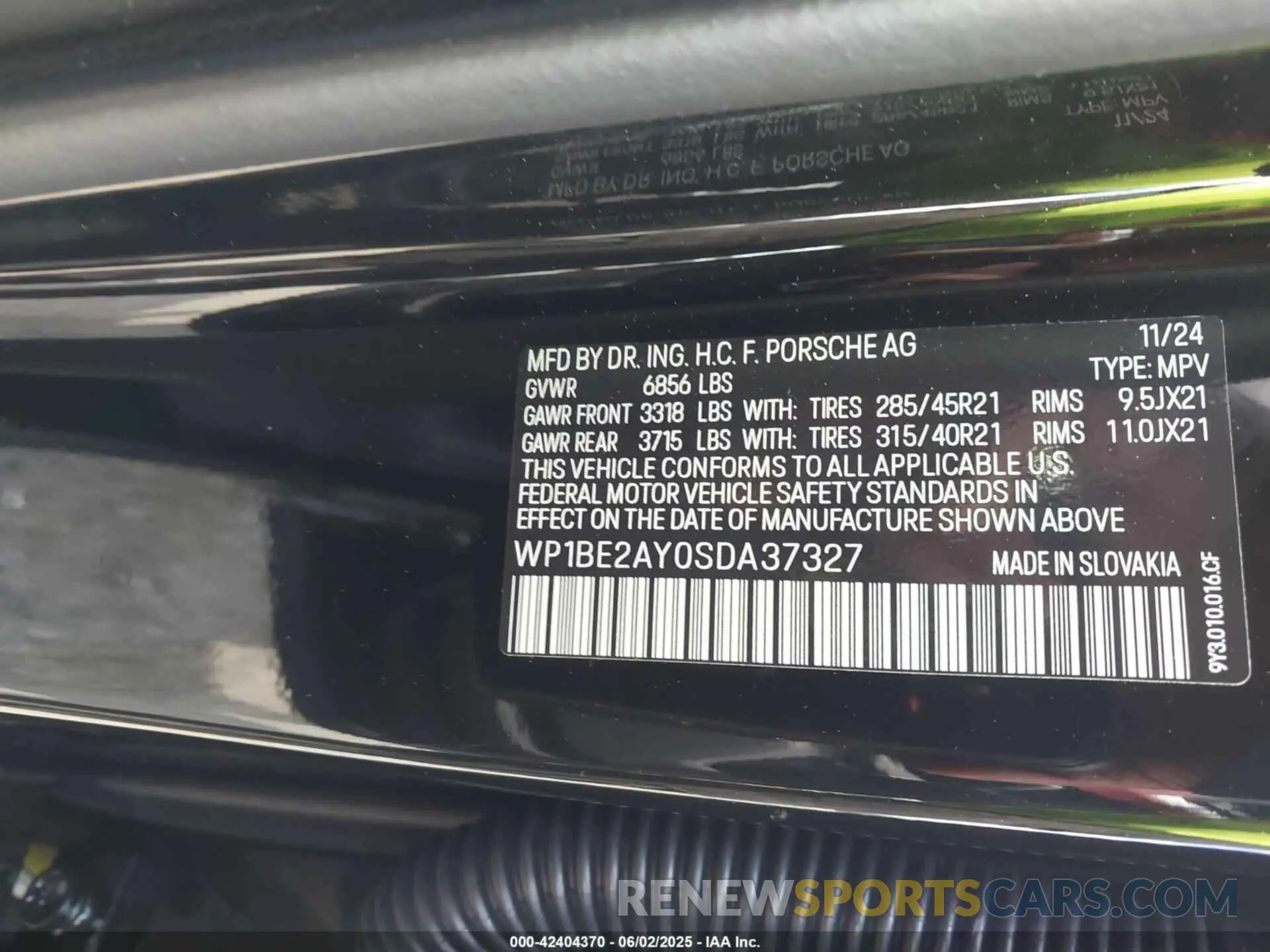 9 Photograph of a damaged car WP1BE2AY0SDA37327 PORSCHE CAYENNE E-HYBRID COUPE 2025