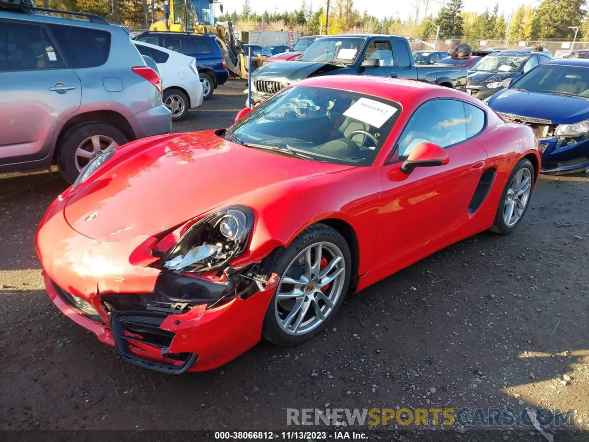 2 Photograph of a damaged car WP0AB2A81FK180794 PORSCHE CAYMAN 2015