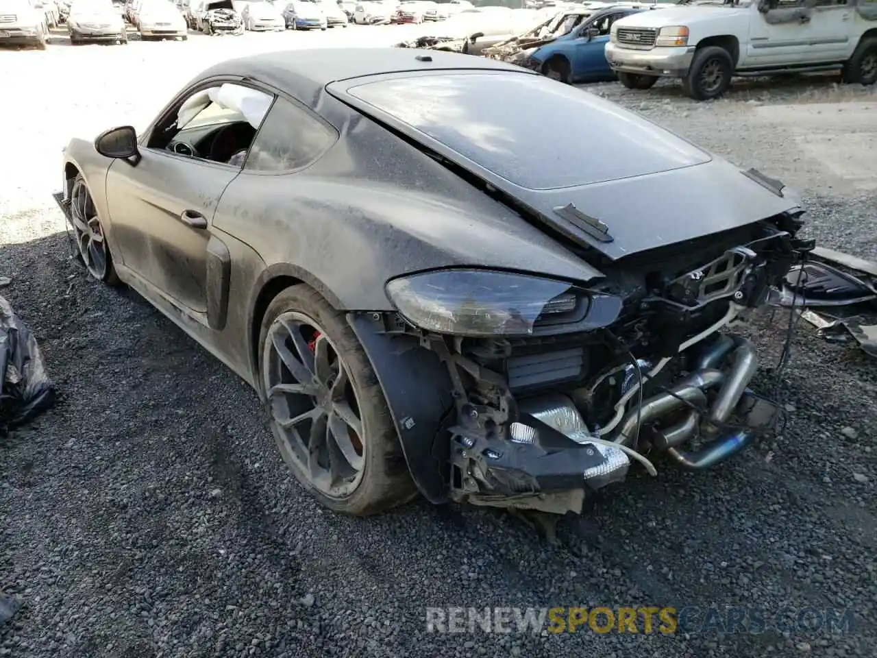 3 Photograph of a damaged car WP0AC2A85MK289060 PORSCHE CAYMAN 2021