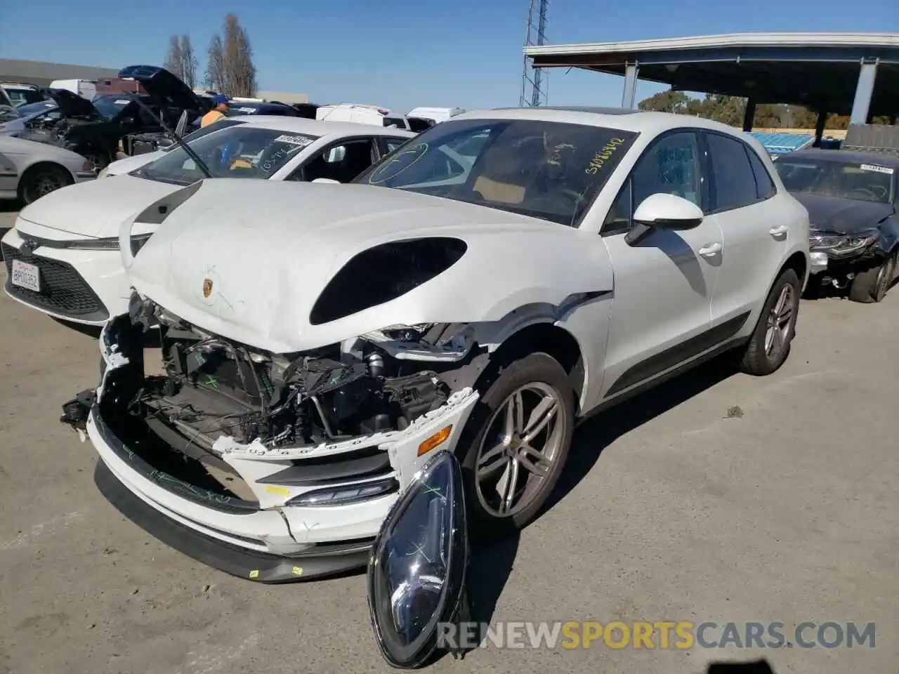 2 Photograph of a damaged car WP1AA2A55KLB03969 PORSCHE MACAN 2019