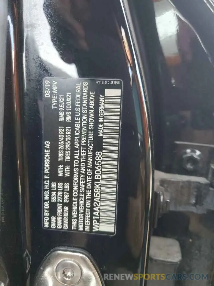 13 Photograph of a damaged car WP1AA2A58KLB06588 PORSCHE MACAN 2019