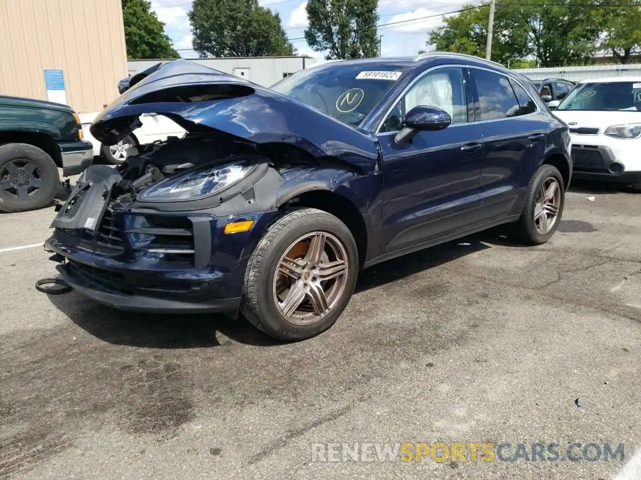 2 Photograph of a damaged car WP1AB2A51KLB30762 PORSCHE MACAN 2019