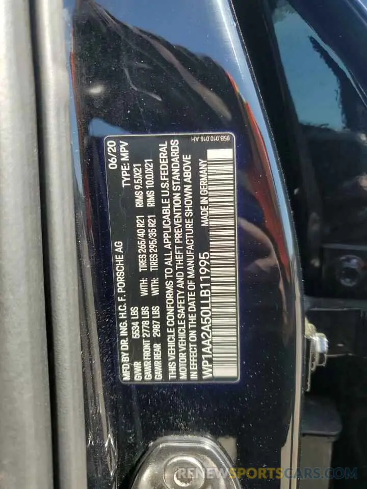 13 Photograph of a damaged car WP1AA2A50LLB11995 PORSCHE MACAN 2020
