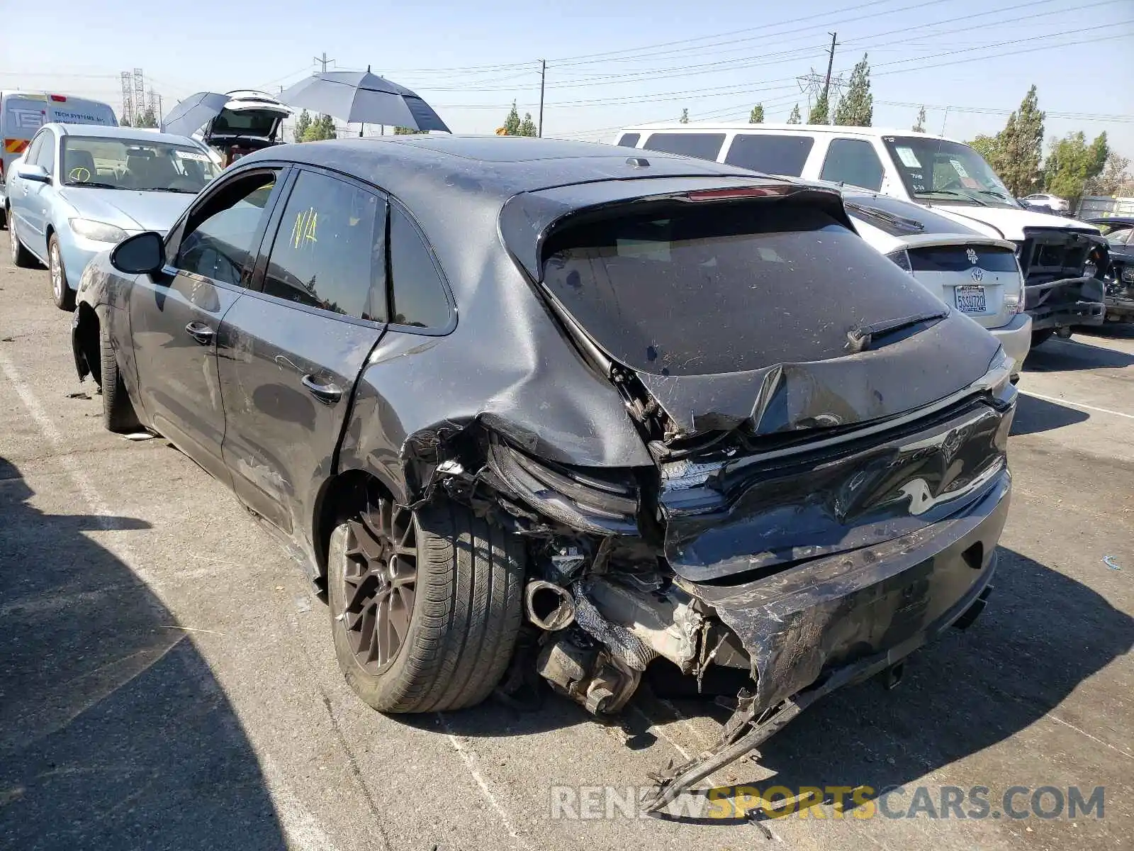 3 Photograph of a damaged car WP1AG2A53LLB55150 PORSCHE MACAN 2020