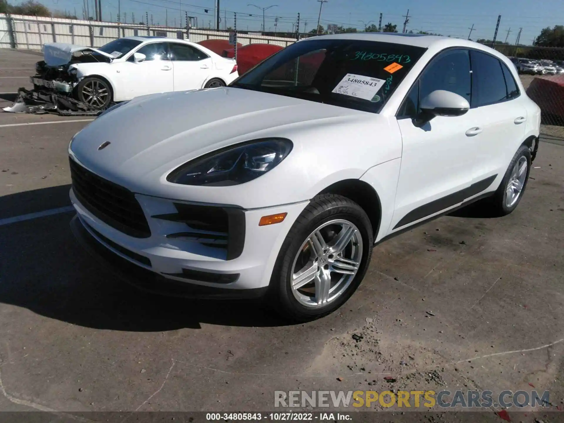 2 Photograph of a damaged car WP1AA2A5XMLB17837 PORSCHE MACAN 2021