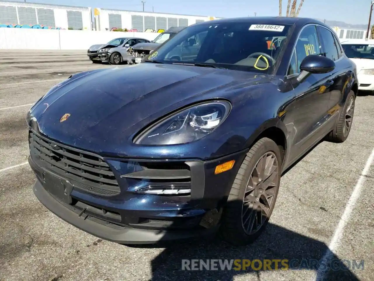 2 Photograph of a damaged car WP1AB2A50MLB31369 PORSCHE MACAN 2021