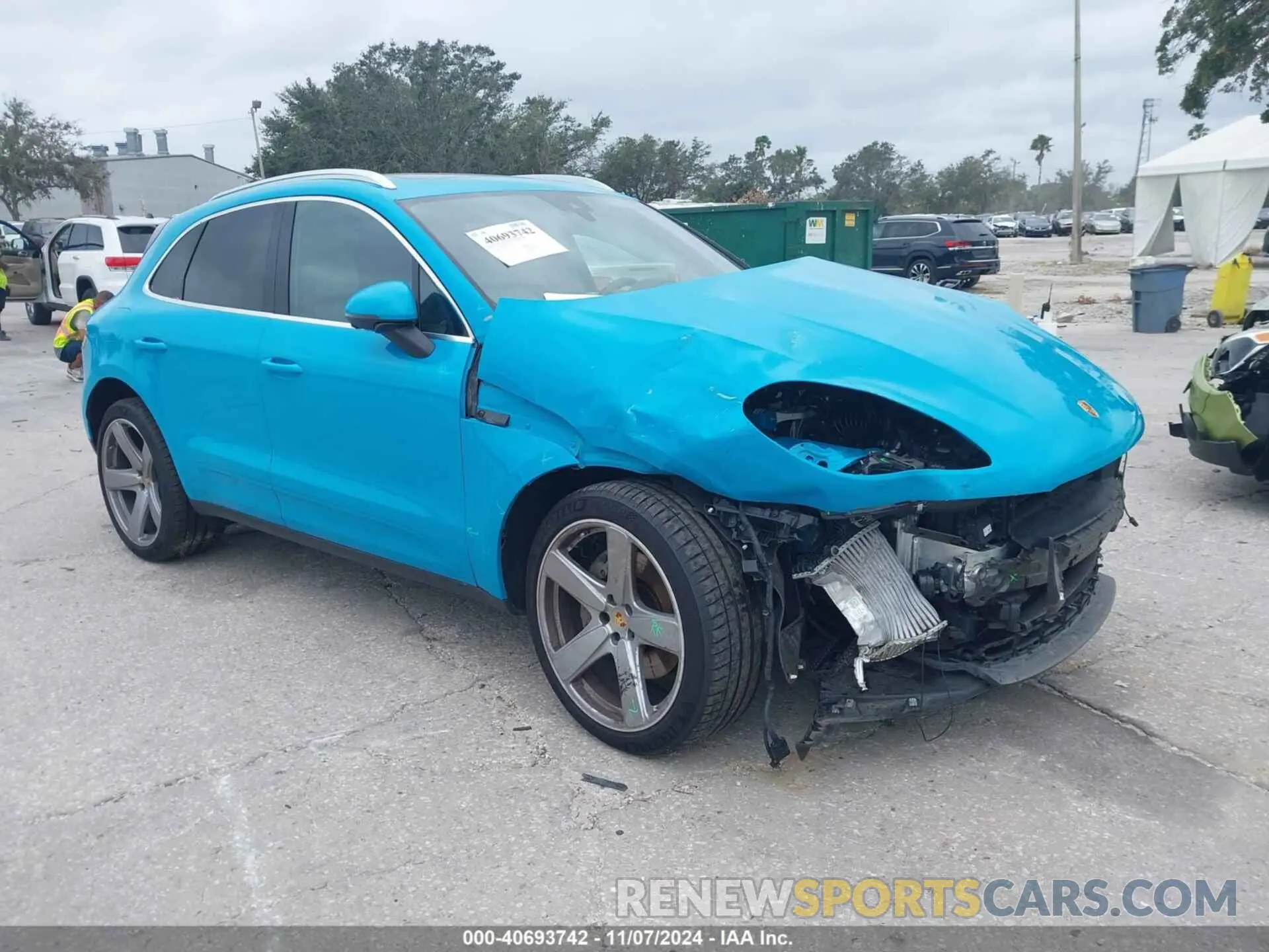 1 Photograph of a damaged car WP1AB2A51MLB37164 PORSCHE MACAN 2021