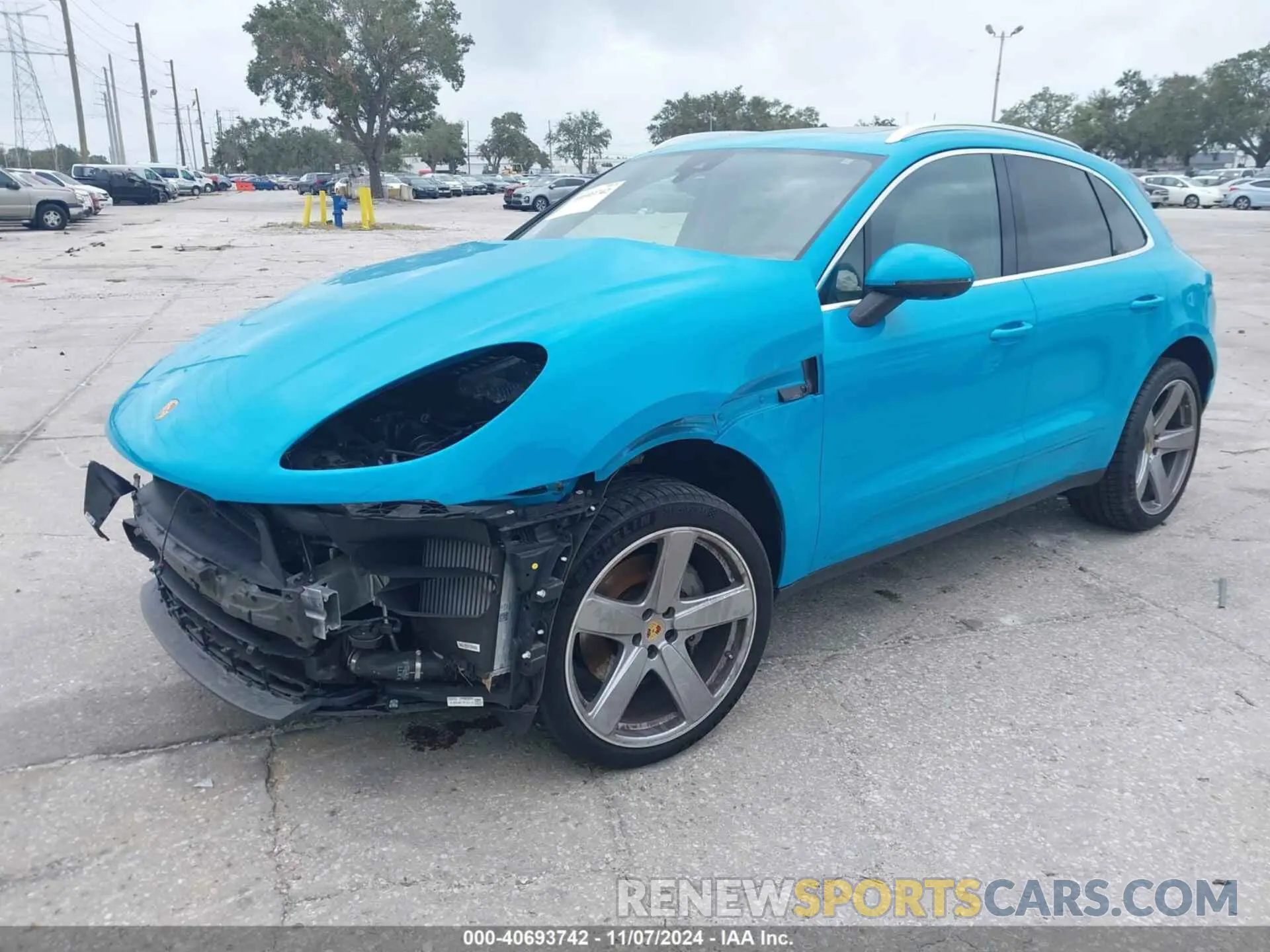 2 Photograph of a damaged car WP1AB2A51MLB37164 PORSCHE MACAN 2021