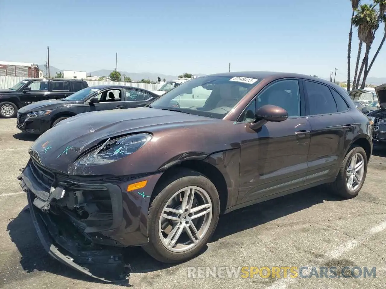 1 Photograph of a damaged car WP1AA2A51NLB04007 PORSCHE MACAN 2022