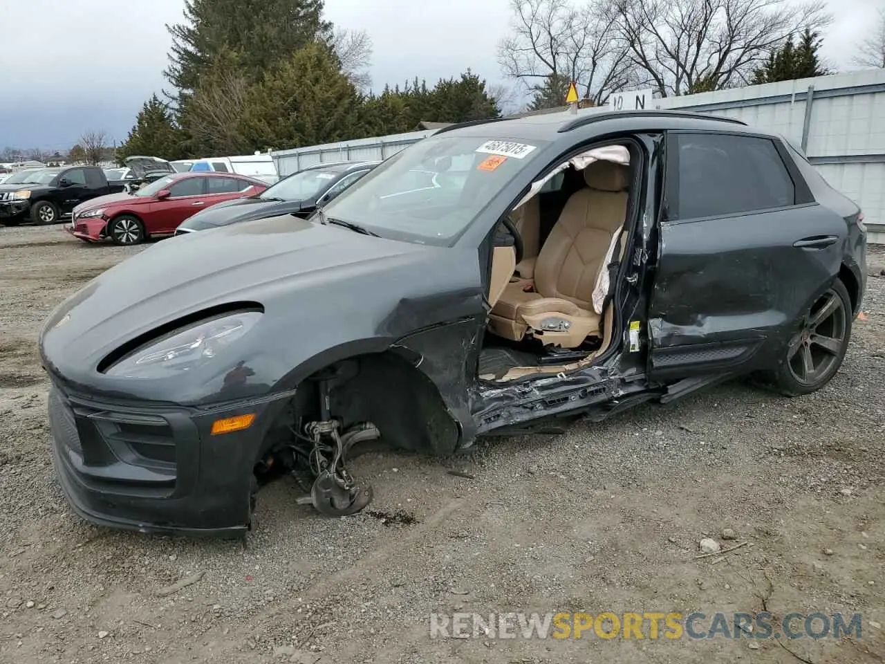 1 Photograph of a damaged car WP1AA2A54NLB10898 PORSCHE MACAN 2022